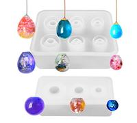 2 Pcs Ball Silicone Resin Molds, findTop Eggs Ball Epoxy Resin Molds Universe Spheroid Molds, Pendant Casting Molds for Resin Crafts, DIY Jewelry Making