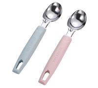 2 Pcs Baller Scoop Ice Cream Scoops Stainless Steel Scoop for Melon Muffin Sorbet Cupcake Meatball and Cookie Dough Scoop
