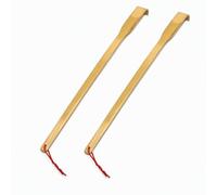 2 Pcs Bamboo Massager Back Scratcher,Wooden Manual Long Handle Back Scratchers for Men and Women,Wooden Manual Backs Massager for Body Relaxation Relieving Discomforts Itching Relief