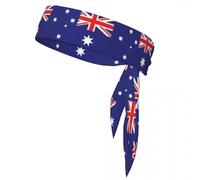 2 Pcs Bandanas Hairband Head Tie Australia Flag Sports Headband for Running Tennis Karate Athletics Brief Style One Size