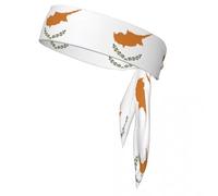2 Pcs Bandanas Hairband Head Tie Cyprus Flag Sports Headband for Running Tennis Karate Athletics Brief Style One Size