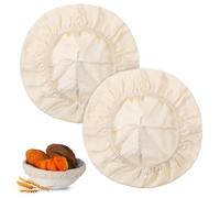 2 Pcs Banneton Liner, Bread Proofing Basket Cloth Liner, Universal Banneton Proofing Baskets Liners, Washable Quick-Dry Bread Baskets Liners, Reusable Durable Bowl Covers for Breads Proof