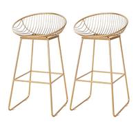 2 Pcs Bar Stools 62/72cm Height Pub Stools Bar Chairs with Back and Footrest, Morden Armless Barstools with Metal Legs for Dining Room (72cm)