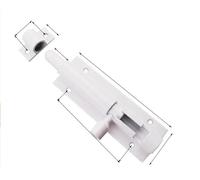 2 Pcs Barrel Bolt 2/3/4/5/6/8inch Aluminum Alloy Door Latch Hardware for Home Safety Lock for Bathroom Bedroom(White,8inch)