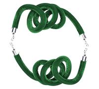 2 Pcs Barrier Ropes with Silver Plated Hooks, Stanchion Rope 4/5/ 6/10 Ft, Set of Crowd Control(Greena,6ft/185cm)