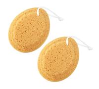 2 Pcs Bath Sponges,Soft Large Honeycomb Bath Sponges,Gentle Exfoliating Body Sponge Dense Shower Foam,for Women Men Kids Sensitive Dry Skin(Yellow)