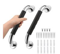 2 Pcs Bathroom Grab Bar Rail, 304 Stainless Steel Anti-Slip Handrail, Disability Auxiliary Handle, Safety Handle for Kitchen Bedroom Bathtub, Shower, Steps, Indoor/Outdoor