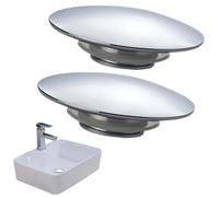 2 PCS Bathroom Sink Plug Replacement, Click Clack Pop Up Sink Stopper, Chrome Basin Drain Stopper, Push Button Sink Plug for Bathroom Sinks Suitable for 36-38mm