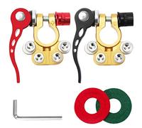 2 PCS Battery Terminal Connectors 4 Way, VooGenzek Quick Release 12V Car Battery Terminals Connectors, Positive Negative Battery Terminals Clamps, for Cars, Trucks, Ships, Mobile Homes 12/24/60V