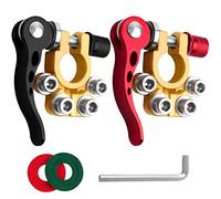 2 Pcs Battery Terminals 4 Way, JatilEr Car Battery Terminals Quick Release, Car Battery Connectors Pure Brass, 12v Battery Connectors for Cars, Trucks, Ships, Mobile Homes 12/24/60V