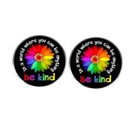 2 Pcs Be Kind Inspirational Pins, Positive Quote Lapel Badge, Kindness Awareness Gift, Motivational Brooch for Teachers, Nurses and Friends