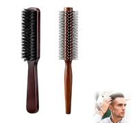 2 PCS Beard Brush for Men, Beard and Hair Grooming Set, The Beard Struggle Brush, Round Brush for Daily Styling, Travel-Friendly Grooming Tools