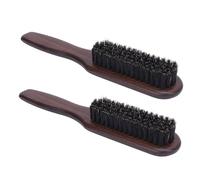 2 PCS Beard Brush For Men, Wood Portable Hair Brush Beard Comb Broken Hair Clean Tool Barber Detangler Comb For Home Travel Barbershop