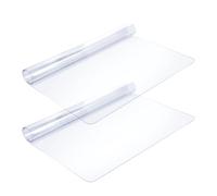 2 Pcs Bedside Table Covers 15.8 x 23.6 in 1.5mm Thick Plastic Nightstand PVC Clear Table Cover Protector Coffee Multipurpose Clear Desk Mat Rectangle End Side Table Pad for Nightstand