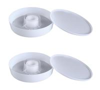 2 PCS Bee Rapid Feeder, 10.2 x 2.2 Inch Round Shallow Beehive Drinking Bowl, Quick Hive Feeder, Plastic Bee Water Dispenser, Beekeeping Equipment and Tools