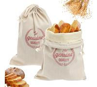 2 Pcs Beeswax Bread Bags for Homemade Bread Sourdough & Fresh Bread Reusable Linen Breads Storage Bags Portable Food Storage Bag for Home Picnic Traveling Daily Use 40x30 cm