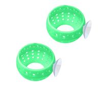 2 Pcs Betta Tunnel, Aquarium Fish Hideout with Suction Cup - Shrimp Cave Aquarium Decor for Small Fish, Shrimp, Guppy Hiding and Resting, Aquatic Decor (Green)