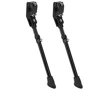 2 Pcs Bike Kickstand Mountain Bike Side Support Aluminium Alloy Adjustable Bicycle Rear Side Kickstand for 16/20/24/26 inch wheel diameters
