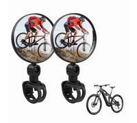 2 PCS Bike Mirror,Convex Mobility Scooter Mirrors,Bike Mirror Handlebar Rear View for Electric Bikes,Adjustable Motorcycle and Bicycle Mirrors for Handlebar,Cycle Mirrors for Bike Handlebars