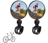 2 PCS Bike Mirror Set, Rear View Handlebar Mirrors for Bicycle, Adjustable and Rotatable, Safe Cycling Accessories, Wide Angle Vision for Mobility Scooters, Electric Bikes, Mountain Bikes