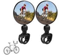 2 PCS Bike Mirror Set - Rear View Handlebar Mirrors for Bicycles - Adjustable 360° Rotatable Convex Mirrors for Enhanced Cycling Safety - Durable, Easy to Install for Road, Mountain, and Electric Bike