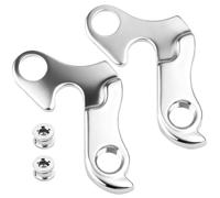 2 Pcs Bike Rear Derailleur Hange, Aluminium Alloy Rear Gear Mech Tail Hook Dropout Adapter with Screws, Compatible with Mountain, Road, Racing Bikes and Spare Parts (Size 7)