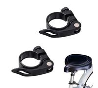 2 PCS Bike Seat Clamp Sturdy Bike Seat Post Clamp Cycling Seat Clamps Quick Release Bicycle Seat Post Clamp for Road Bike and Mountain Bicycle(Black, 27.2mm/ 28.6mm)
