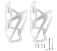 2 Pcs Bike Water Bottle Cages 35g Lightweight Bicycle Cup Holders Bike Bottle Holder with Screws Tool Bicycle Drinks Holder Set Cycling Kettle for MTB Road Bikes, Mountain and Kids Bikes (White)