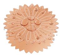 2 Pcs Bird Bath Copper Disk, 0.5mm 99.99% Pure Copper Birdbath Cleaner with Five-Point Support, Flower Shape Bird Purification Disk for Outdoor Birdbath Bowls, All-Season
