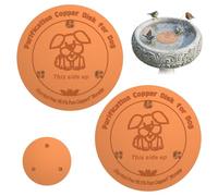 2 Pcs Bird Bath Copper Disk, 0.8mm Flower Shape 99.99% Pure Copper Birdbath Cleaner with Three-Point Support, Bird Purification Disk for Outdoor Birdbath Bowls, All-Season(Cute puppy)