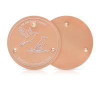 2 Pcs Bird Bath Copper Disk, 99.9% Pure Copper Purification Disc Water Cleaner with Triple-Point Supports, 0.6mm Thick All-Season Purifier for Outdoor Bowls Glass Resin Ceramic Birdbath(Style 2)