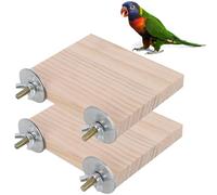 2 Pcs Bird Platform, Pet Platform, Climbing Platform, Bird Flat Wooden Stand, Bird Wooden Stand Rest Place, Parrot Bird Perch, For Small Animals, Parakeets, Budgies, Hamster, Parrot, Chinchilla