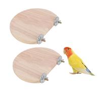 2 Pcs Bird Platform, Pet Platform, Climbing Platform, Bird Flat Wooden Stand, Bird Wooden Stand Rest Place, Parrot Bird Perch, For Small Animals, Parakeets, Budgies, Hamster, Chinchilla, 12x13cm