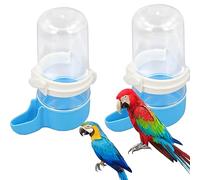 2 Pcs Bird Water Dispenser,Automatic Cockatiel Water Feeder,Cage Accessories for Parrot & Hamster Bird Cage Feeder for Parakeet Cockatiel Budgie Lovebirds