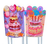 2 Pcs Birthday Chair Cover, Colorful Seat Cover for Classroom Seat Decorations for Kids Office Classroom School Home Dining Party Decorations 2025 New