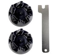 2 Pcs Black 9704230 Blender Drive Coupler with 1 Spanner Replacement Parts Compatible with KitchenAid WP9704230VP WP9704230 AP2930430 PS401661