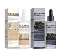 2 Pcs Black and White Rice Exfoliant, Rice Ampoule Duo, White & Black Rice Peeling Ampoule, Moisturizing Pore Minimizing For Face, Exfoliating Toner for Face (2PC, 60ml)