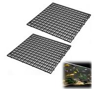 2 PCS Black Aquarium Divider Trays, 11.8x11.8 Inch Plastic Fish Tank Divider Grid Isolate Board Dividers Aquarium Filter Bottom Tray Egg Crate for DIY Filtration Bottom Protection in Aquascaping Mixed