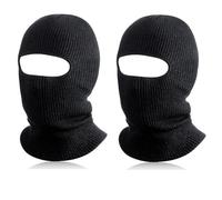 2 PCS Black Balaclava Cap - Multifunctional Breathable Windproof Face Mask for Outdoor