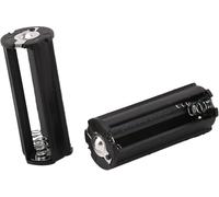 2 Pcs Black Battery Holder for 3 x 1.5V AAA Batteries Flashlight Torch Flashlights Handheld Flashlights, Size: 53 x 21mm/ 2.1 x 0.83 inch