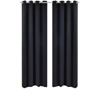 Pair Thick Blackout Curtains Ready Made Thermal Ring top Eyelet Free Tie Backs