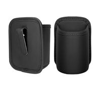 2 Pcs Black Car Cup Holder, Pu Leather Cup Holder for Cars, Door Mounted Car Drink Holders, Seam Pocket Storage Organizer with Water Bottle Holders, Suitable for Rear Seats