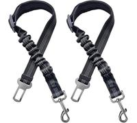 2 PCS Black Dog Seat Belts, UK Dog Car Harness Seat Belt, Dogs Seatbelt Clip Lead for Road Trip Safety, Pet Taxi Services, Vet Visit Security