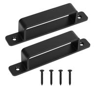 2 Pcs Black Door Handles, Pull Push Door Handles, Sliding Door Handles, Cast Iron Door Pull Handles for Indoor Outdoor Kitchen Cupboard Cabinet Garage Barn Shed Gate Door Handles(156mm/6 inch)