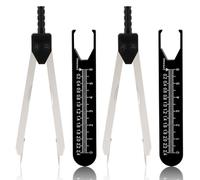 2 Pcs Black EKG Calipers, ECG Caliper Measuring Tool, Electrocardiogram Caliper Divider with Ruler, Medical Divider for Nurse, Doctor, Medical Student