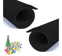 2 Pcs Black Eva Foam Sheets Cosplay EVA Foam 2mm Thick 50x90cm EVA Foam Papers for Arts Crafts DIY Project