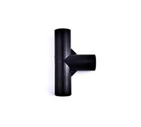 2 Pcs Black Flat Three-way ABS Fine Hard Pipe Fittings ID 8/12/16/19mm, Branch Circulation Water Supply Connection Joint Accessories(8mm)