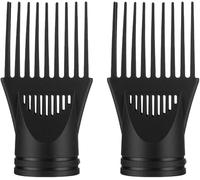 2 Pcs Black Hair Dryer Diffusers, Professional Wind Blow Cover Comb Attachment Wind Blow Dryer Brush Hair Dryers Nozzles for Barber Shop Hair Salon Blow Dryer Attachment Styling Tools
