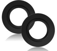 2 Pcs Black Lampshade Reducer Ring Adapter for E26/E27 Light Bulb Holders Converts 60mm to 29mm Metal Converter for Table & Ceiling Lampshades, Pendant Lights & Light Fixtures