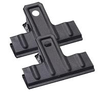 2 Pcs Black Large Bull Clips, Bull Hinge Clip Binder Clips File Money Clamps for Photos, Papers, Food Bags, Art & Crafts, Office, School and Kitchen (120 mm)
